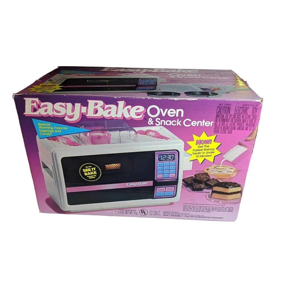 Vintage 1994 Kenner Easy Bake Oven & Snack Center W/ Original Box Light Turns On